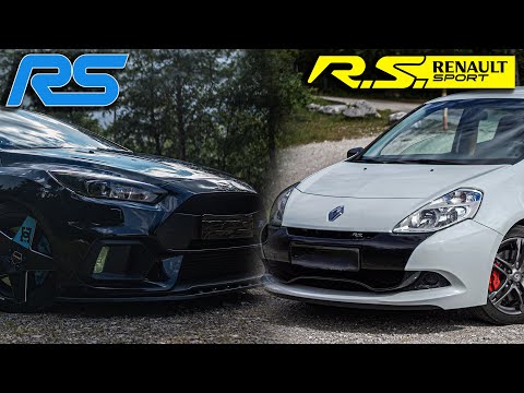 Ford Focus RS mk3 400HP & Renault Clio 3 RS CUP 200HP driving on side roads