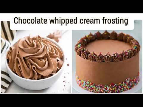 Easy Chocolate Whipped Cream Recipe |chocolate whipped cream frosting|sreeja's kitchen cakes n bakes
