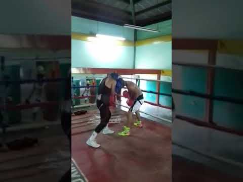 Sparring con chocorron es él sin camisa gerson larios guantes azules