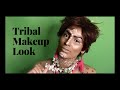 STEP BY STEP TRIBAL MAKEUP FOR BEGINNERS DARK SKIN MAKEUP TRIBAL MAKEOVER