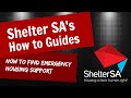 Shelter SA: How to find emergency housing support