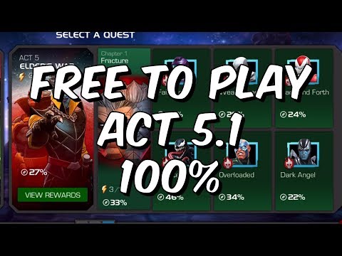 Act 5 Chapter 1 100% - Free To Play Adventures - Marvel Contest Of Champions