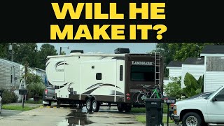 Backing In Our 42 ft 5th Wheel RV In A Tight Spot