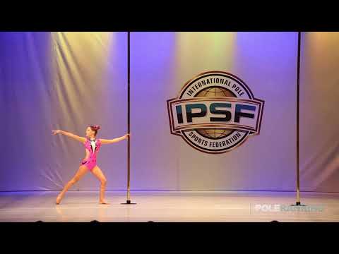 Novice Girls Shaina Gauthier of France - IPSF World Pole Sports Championships 2018