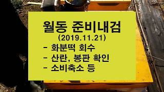 월동 대비 내검, 화분떡 회수, 소비 축소, 봉판 확인