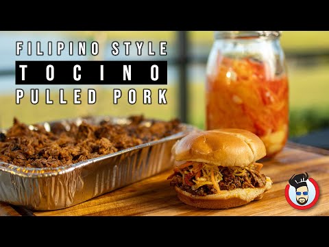 🇵🇭 Filipino BBQ Pulled Pork Sandwich? Woodfire "Tocino" Pulled pork & achara from from scratch!