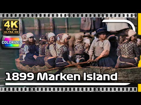 [High Quality] 1899 - Marken Island Fishing village Life 🇳🇱 [Colorized Restoration 4k 50fps]