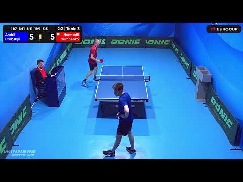 13:40 Andrii Hrabskyi 3 - 2 Hennadii Yurchenko 18.05.2023 TT Euro.Cup Ukraine Master. Table 3