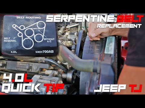 Serpentine Belt Replacement 4.0L Jeep TJ 99-06 | Quick Tip