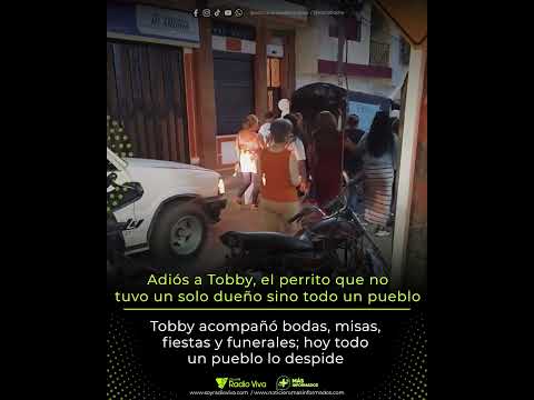 Samaniego llora la partida de Tobby, el perro que era de todos