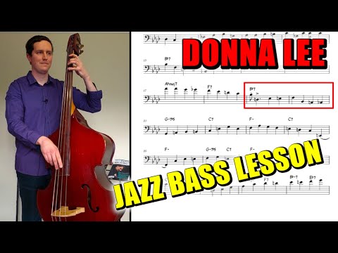 Walking Jazz Standards #21 - "Donna Lee" | Double Bass Lesson