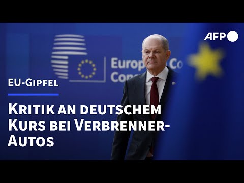 Streit um Verbrennerautos - Scholz schlägt bei EU-Gipfel Kritik entgegen | AFP