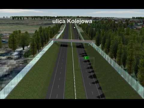 Trasa S7 - wizualizacja - część 3 - Kolejowa - Barak