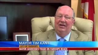Fairhope Mayor Addresses Trash on Beach