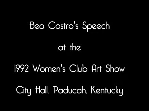 Bea Castro's speech at the 1992 Women's Club Art Show