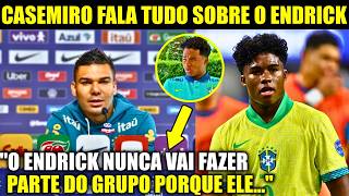 🚨NOSSA! OLHA O QUE O CASEMIRO FALOU DO ENDRICK NA SELEÇÃO!