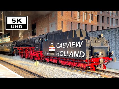 [5K] Steam Power! BR 01 Cab Ride on Main Line: Breda - Roosendaal CABVIEW HOLLAND SSN 18 sep 2021