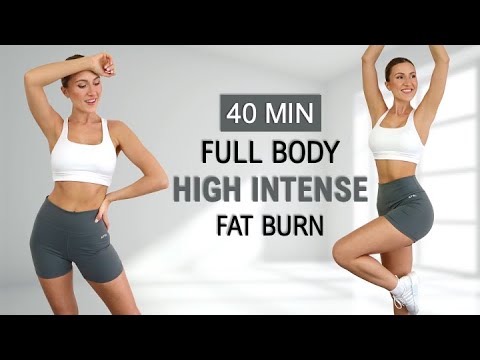 40 Min Sweaty HIIT | Full Body Fat Burning | No Repeat, Fun + Motivating | Warm Up + Cool Down