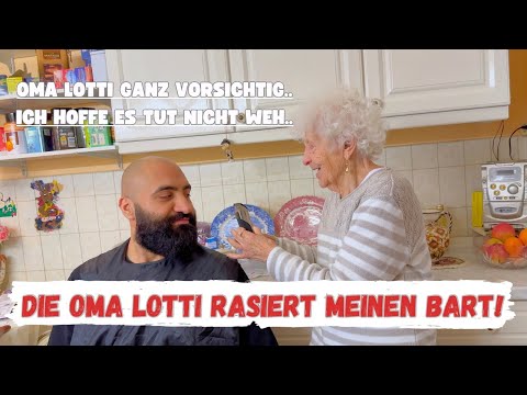 92-year-old Grandma Lotti shaves off my beard completely!