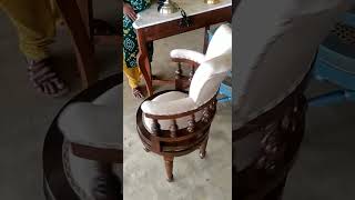 teak wood rolling chair available