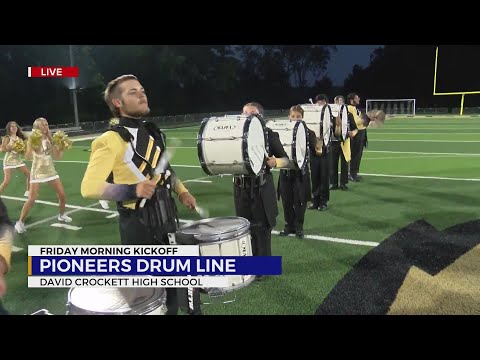 Friday Morning Kickoff: David Crockett High School drumline