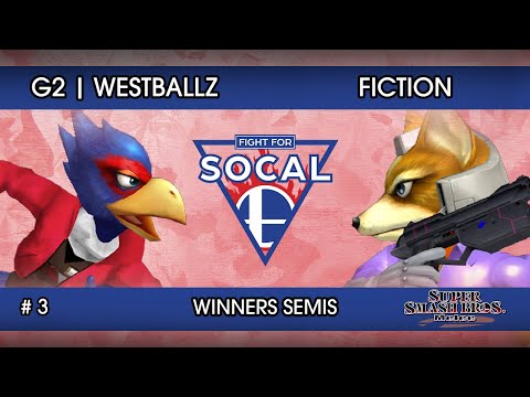 Fight For SoCal 3 - G2 | Westballz (Falco) VS Fiction (Fox) - SSBM - Winners Semis