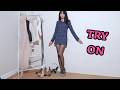 Glossy Nude Black Pantyhose Dress Try On You Ll Want To Rewatch