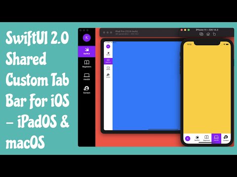 SwiftUI 2.0 Shared Tab Bar For iOS - iPadOS & macOS - Custom Animations - SwiftUI Tutorials