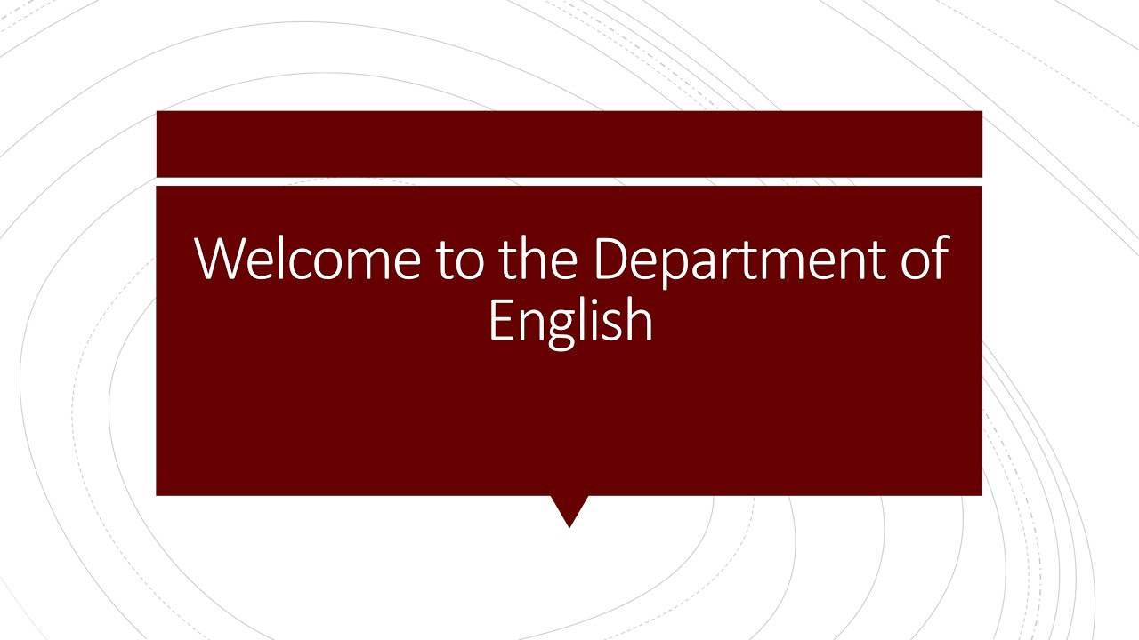 Welcome to the Winthrop Department of English!