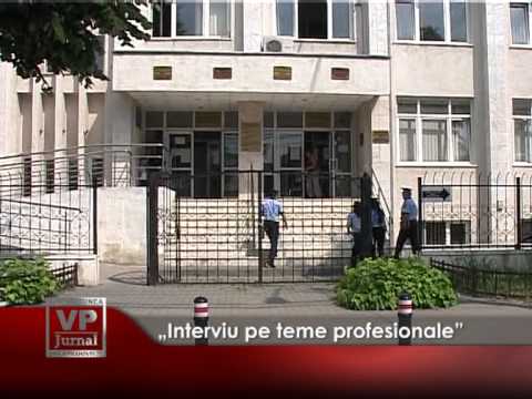 „Interviu pe teme profesionale”