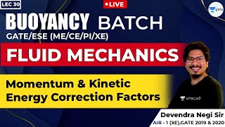 Momentum & Kinetic Energy Correction factors | Lec 30 | Fluid Mechanics | GATE & ESE 2021/2022 Exam