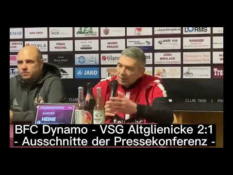 BFC Dynamo - VSG Altglienicke (2:1): Die Pressekonferenz