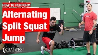 Alternating Split Squat Jump exercise video thumbnail