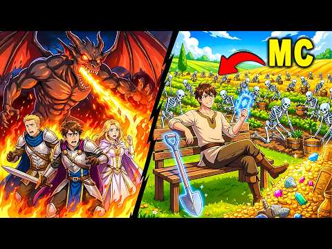 While Everyone Fights MONSTERS, He Plants CROPS With His Level 1 SKELETON And Becomes OP