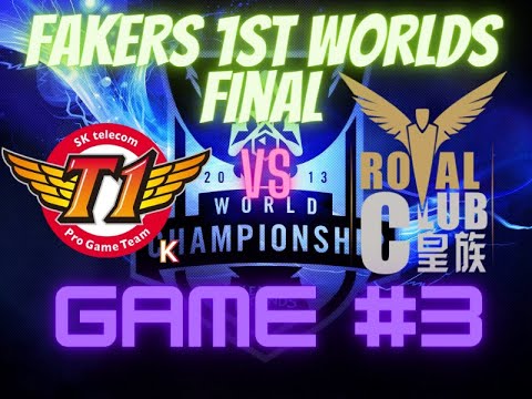 FAKERS FIRST WORLDS FINAL!!! League of legends 2013 WORLDS | T1 VS RYL | FINALS GAME #3 |