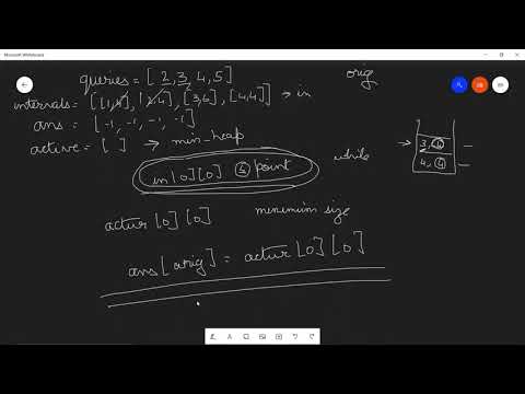 Leetcode Contest 239: Minimum Interval to Include Each Query