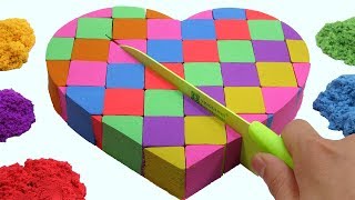 Learn Colors Shape It Sand Rainbow Heart Toys Mad Mattr Colours Videos For Children