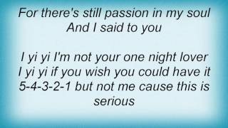 Andru Donalds - (I&#39;m Not Your) One Night Lover Lyrics