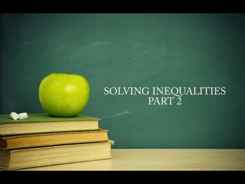 College Algebra Lesson 4 Part 2: Solving Inequalities