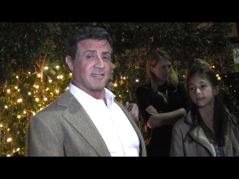 Sly Stallone Dines With Family, Says Bob Dylan Rambo Song Was 'A Long Shot'