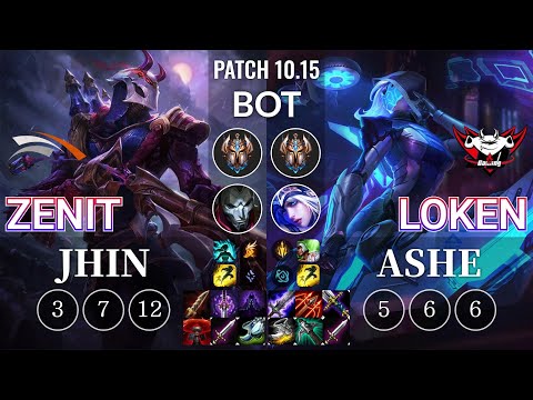 HLE Zenit Jhin vs JDG LokeN Ashe Bot - KR Patch 10.15
