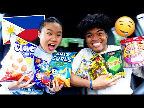 We Tried FILIPINO SNACKS for the FIRST TIME! (HUGE MUKBANG)