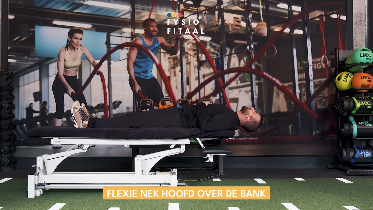 Video thumbnail: Flexion neck head over bench - instructional video