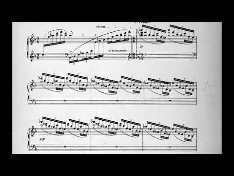 Marcel Tournier - Etude de Concert (Au Matin) for Harp (1910) [Score-Video]
