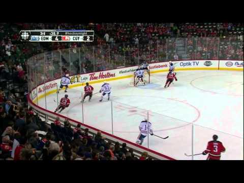 Boyd Gordon EN goal 4-2 Edmonton Oilers vs Calgary Flames 11/16/13 NHL Hockey.