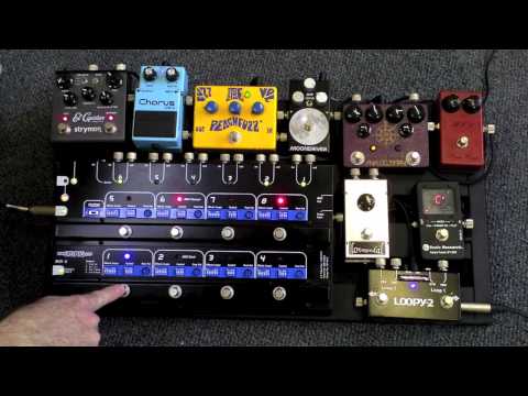 TheGigRig Loopy2 with MIDI8 LazyJ J20 Analog Man KoT Moon Driver
