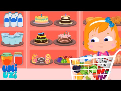 Carrello Della Spesa Generi Alimentari a Bizzeffe Video Animato per Bambini