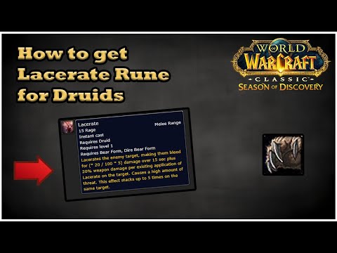 How to get Lacerate Rune for Druids [WoW SoD]