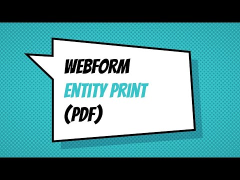Printing webform submissions as PDF documents