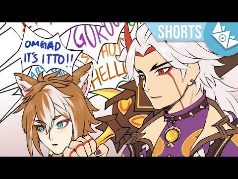 Itto's Answer To Simps | Genshin Impact Comic Dub | Crownie #Shorts